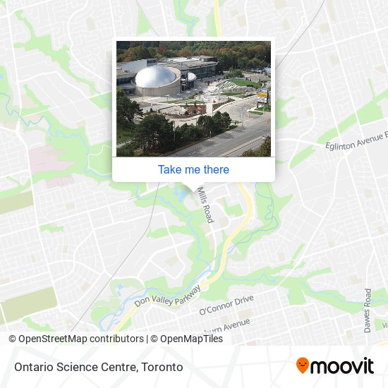 Ontario Science Centre map