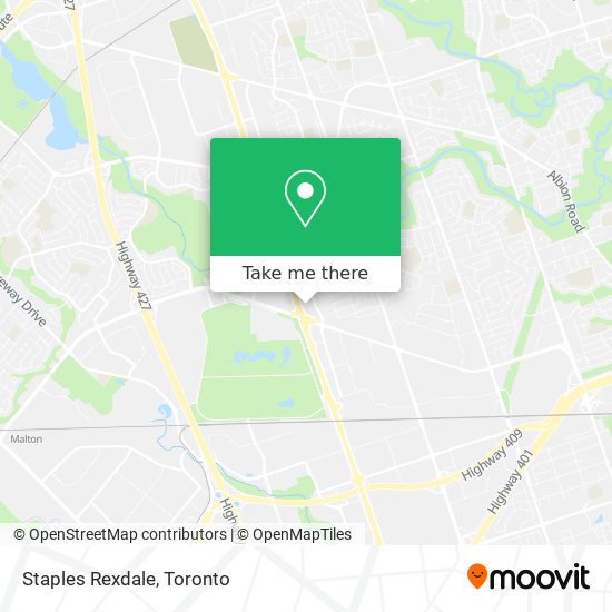Staples Rexdale map