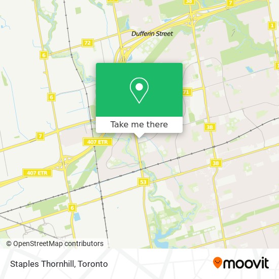 Staples Thornhill map