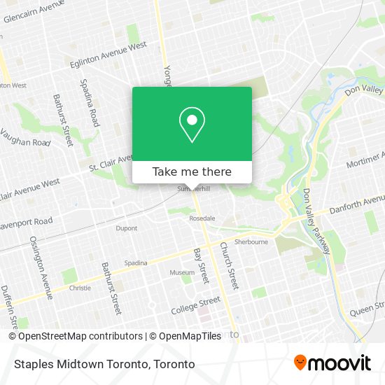 Staples Midtown Toronto map