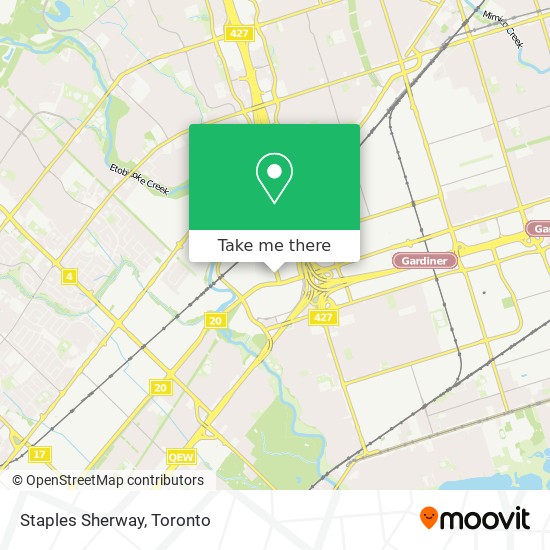 Staples Sherway map