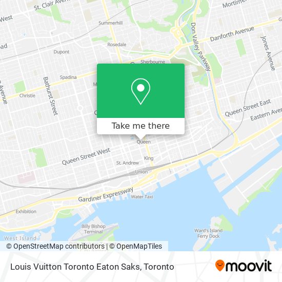 Louis Vuitton Toronto Eaton Saks map
