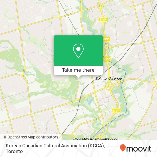 Korean Canadian Cultural Association (KCCA) map