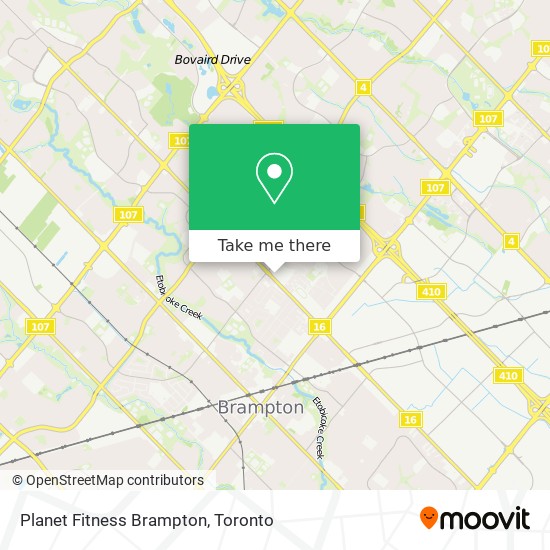 Planet Fitness Brampton map