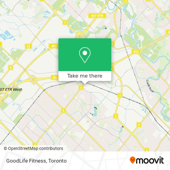 GoodLife Fitness map