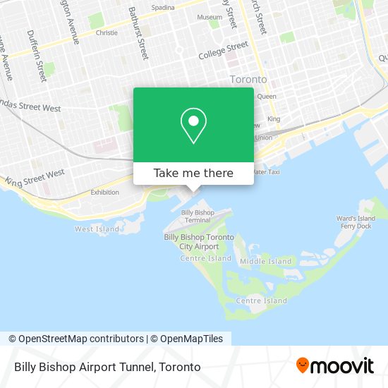 Billy Bishop Airport Tunnel map