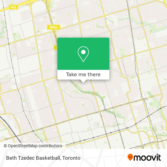 Beth Tzedec Basketball map
