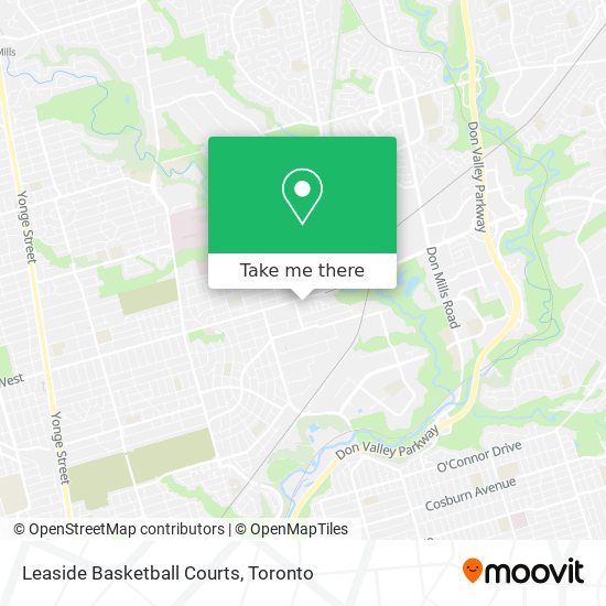 Leaside Basketball Courts map