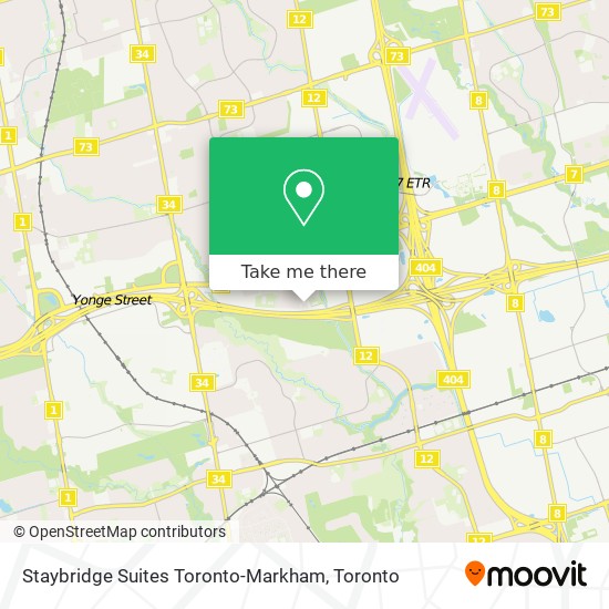 Staybridge Suites Toronto-Markham map