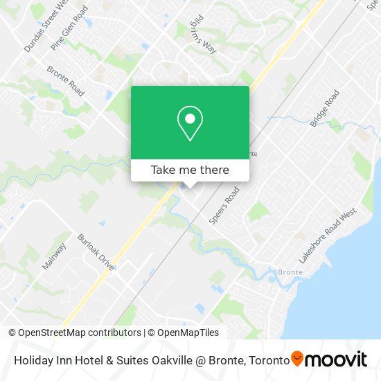 Holiday Inn Hotel & Suites Oakville @ Bronte map