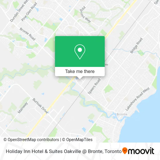 Holiday Inn Hotel & Suites Oakville @ Bronte map