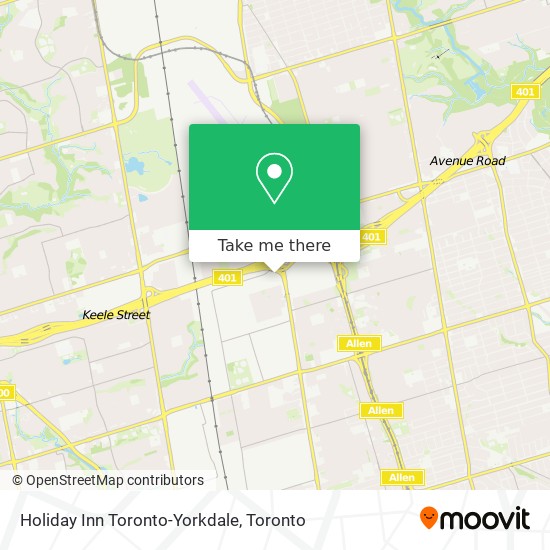 Holiday Inn Toronto-Yorkdale map