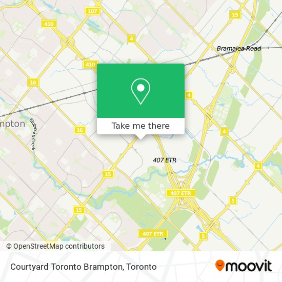 Courtyard Toronto Brampton map