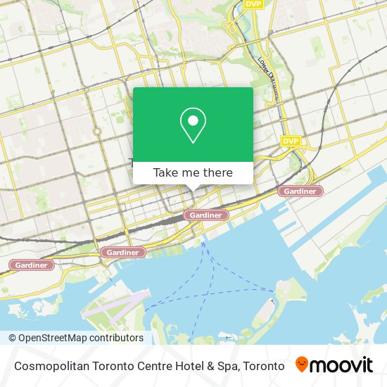 Cosmopolitan Toronto Centre Hotel & Spa map
