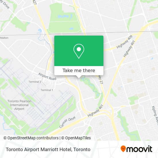 Toronto Airport Marriott Hotel map
