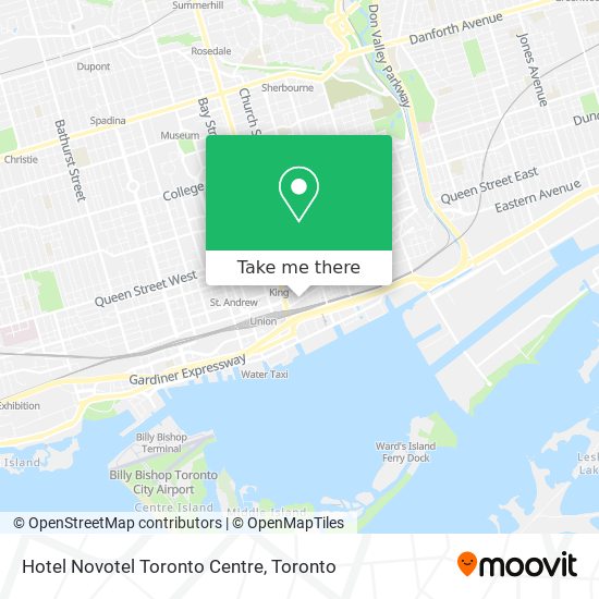 Hotel Novotel Toronto Centre map