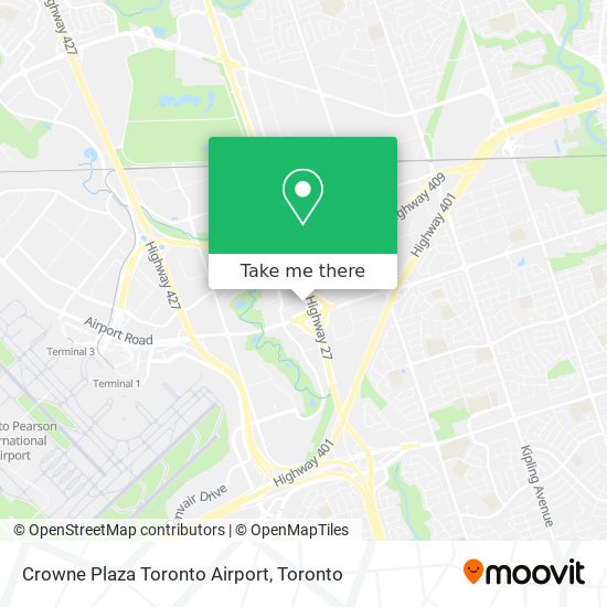 Crowne Plaza Toronto Airport plan