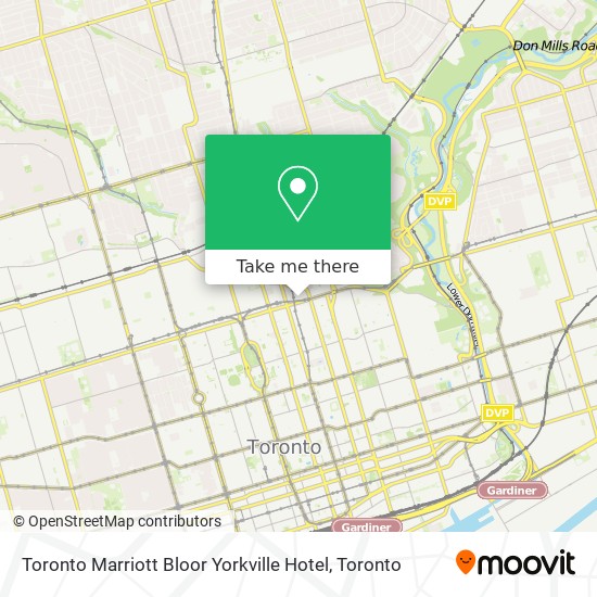 Toronto Marriott Bloor Yorkville Hotel map