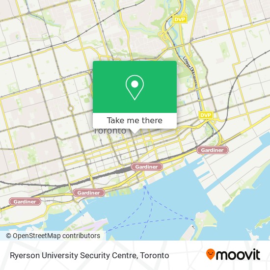 Ryerson University Security Centre map