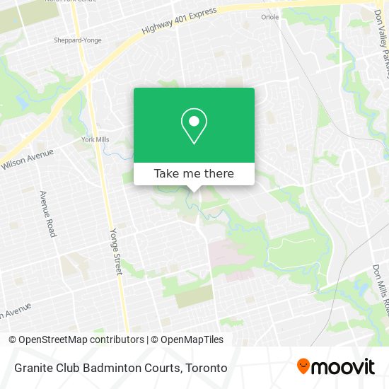 Granite Club Badminton Courts map