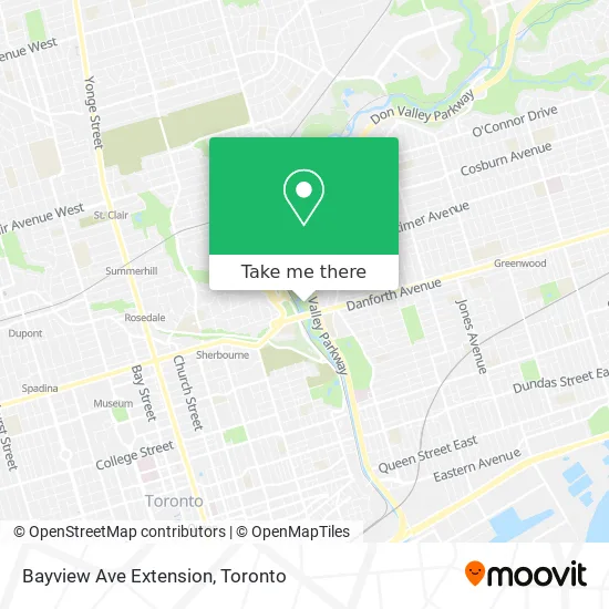 Bayview Ave Extension map
