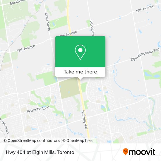 Hwy 404 at Elgin Mills map