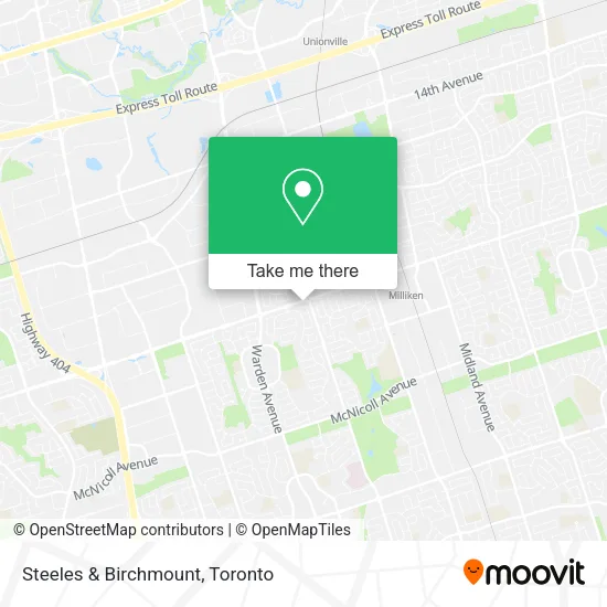 Steeles & Birchmount map