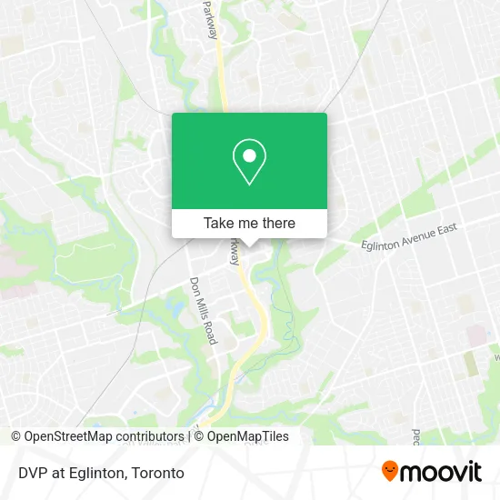 DVP at Eglinton map