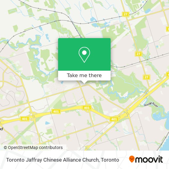 Toronto Jaffray Chinese Alliance Church map