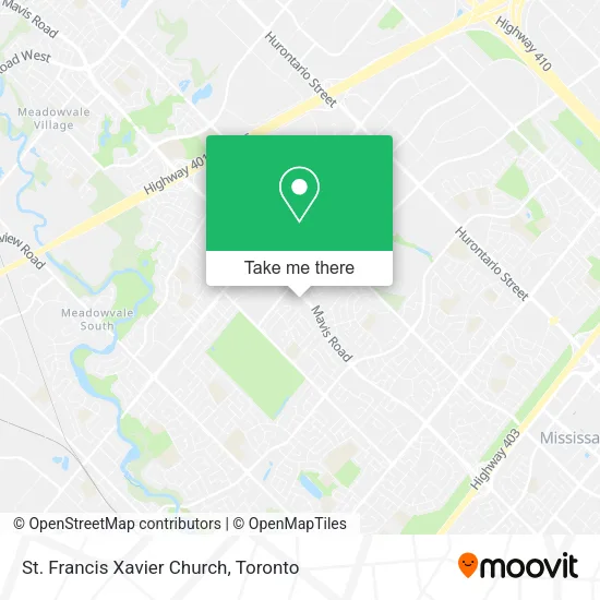 St. Francis Xavier Church map