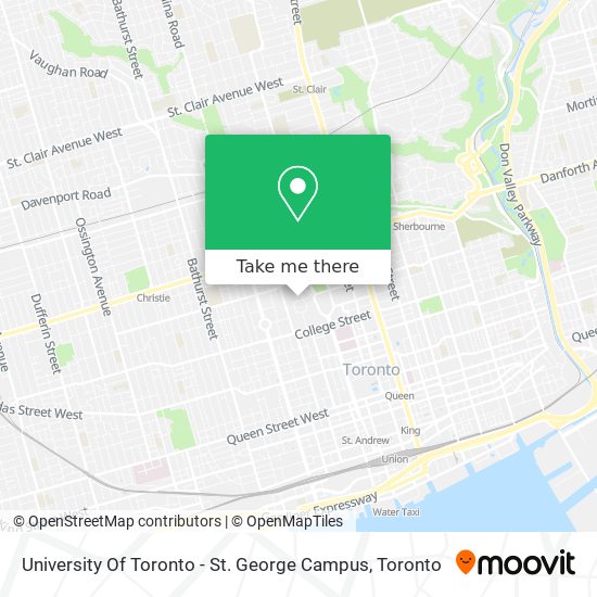 University Of Toronto - St. George Campus plan