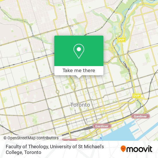 Faculty of Theology, University of St Michael's College map