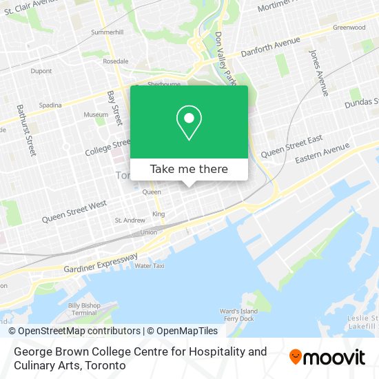George Brown College Centre for Hospitality and Culinary Arts map