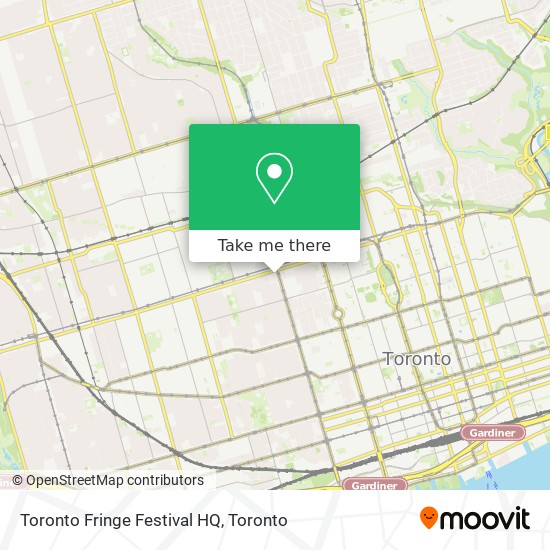 Toronto Fringe Festival HQ map
