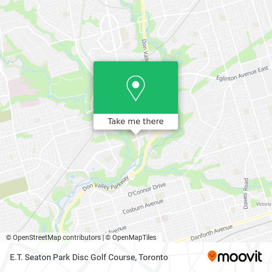 E.T. Seaton Park Disc Golf Course map