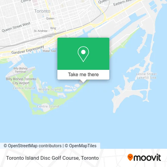Toronto Island Disc Golf Course map