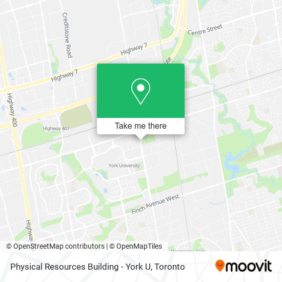 Physical Resources Building - York U map