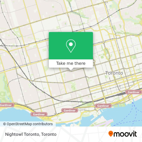 Nightowl Toronto map