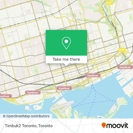 Timbuk2 Toronto map