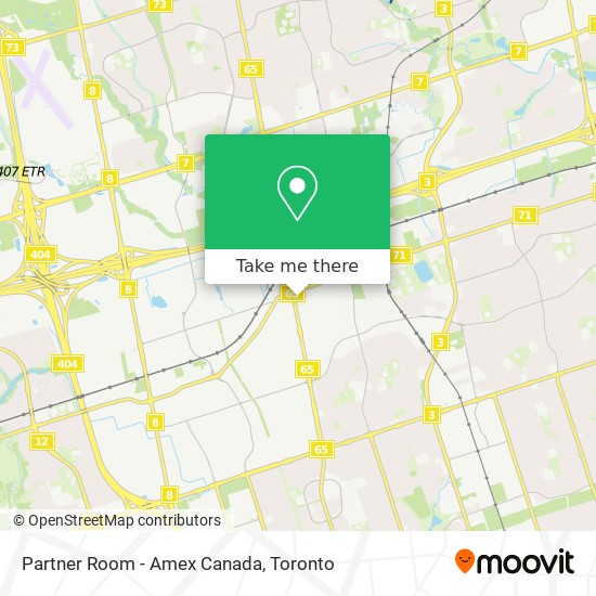 Partner Room - Amex Canada map
