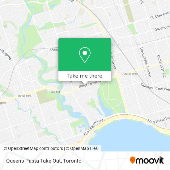 Queen's Pasta Take Out map