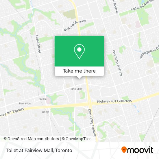 Toilet at Fairview Mall map