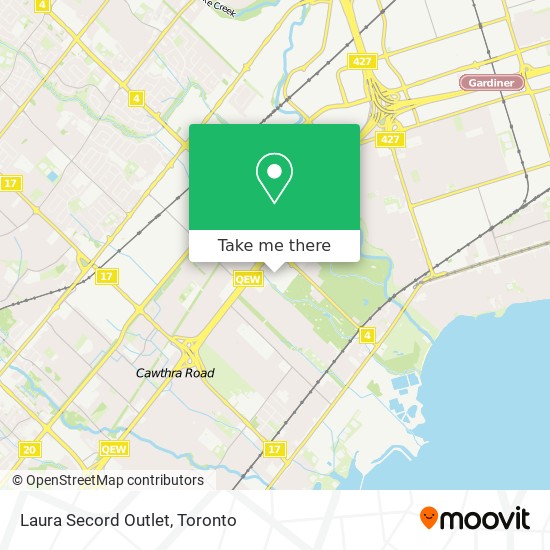 Laura Secord Outlet map