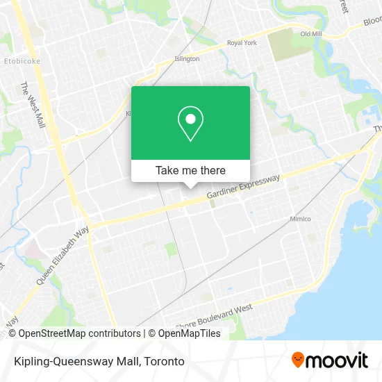 Kipling-Queensway Mall map