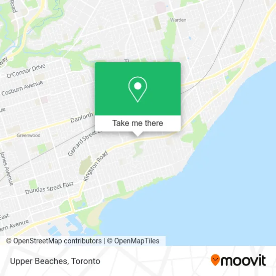 Upper Beaches map