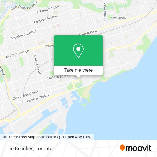 The Beaches map