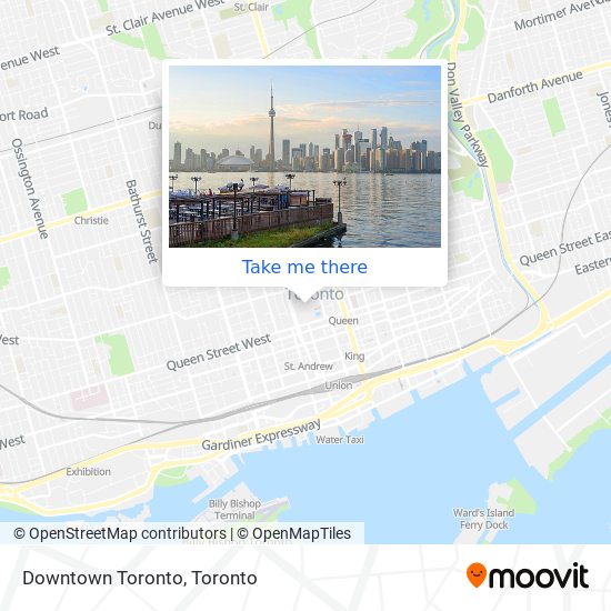Downtown Toronto map