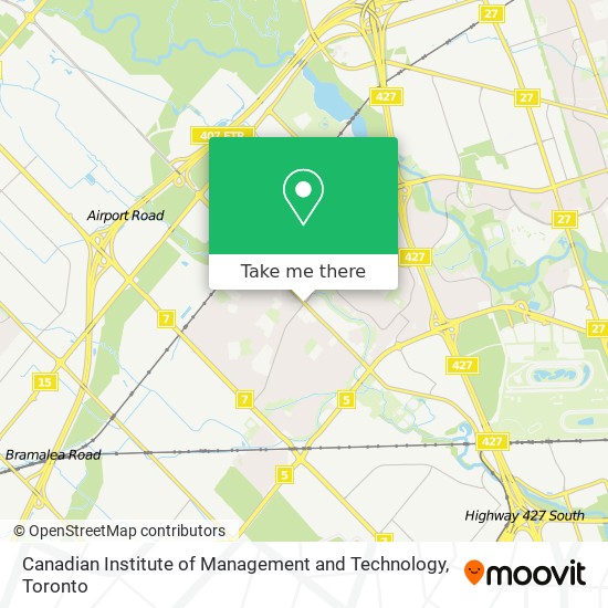 Canadian Institute of Management and Technology map
