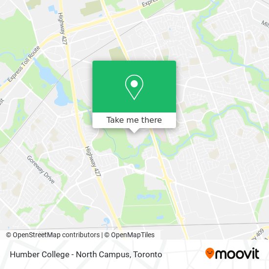Humber College - North Campus map
