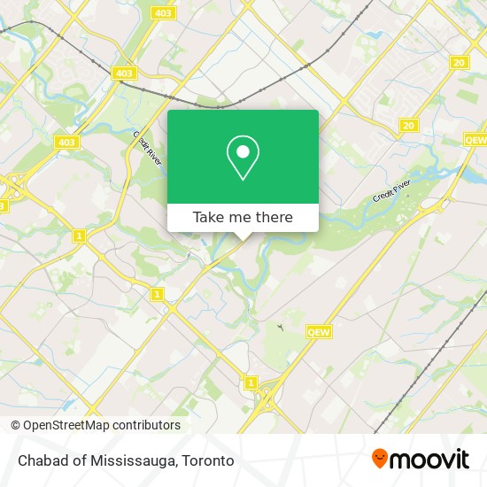 Chabad of Mississauga map